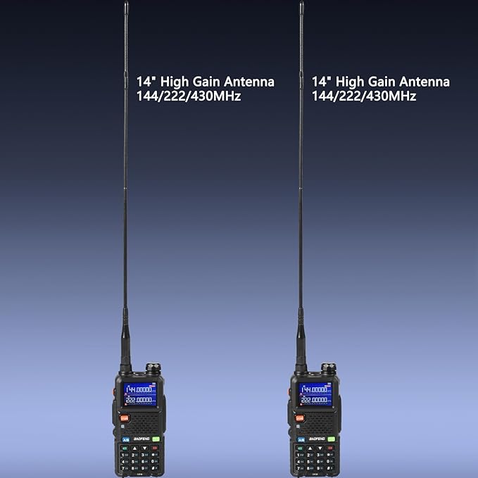 Ham Radio Handheld Baofeng Radio 5RM Upgraded of UV-5R High Power Long Range Walkie Talkies for Adults Multi-Band Two Way Radio NOAA Weather Copy Frequency USB C Charger 999CH Outdoor Hiking Camping