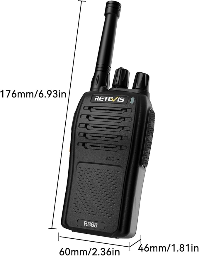 Retevis RB68 Portable 2 Way Radios,New Version of H-777, Two Way Radio with Charging Base,LED Flashlight, Rechargeable Walkie Talkies for Adults Family Outdoor(2 Pack)