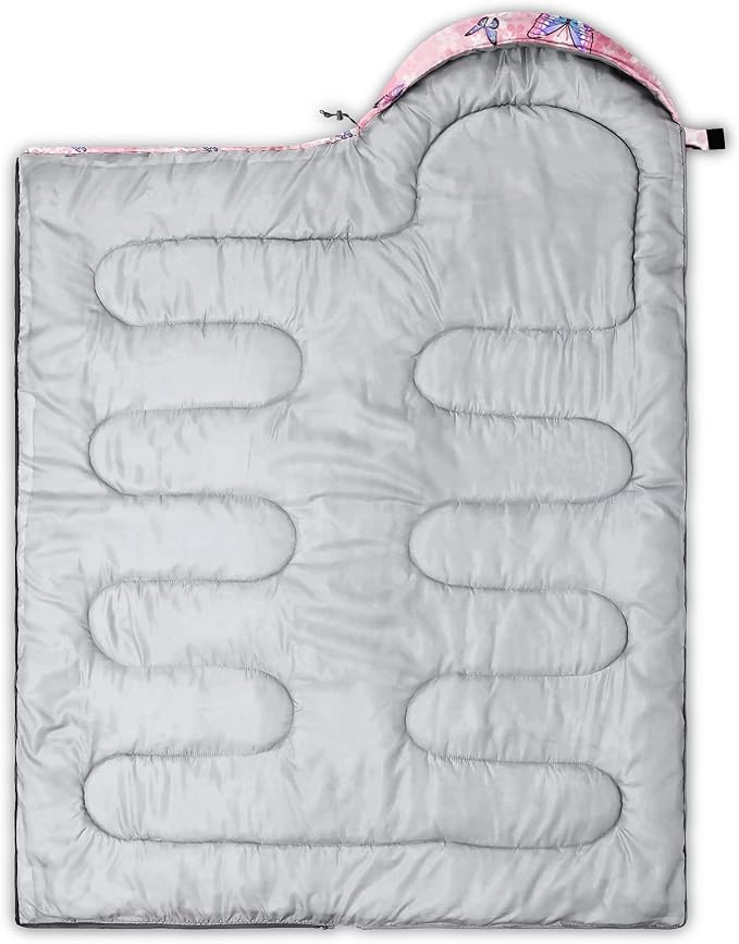 QOOMO Animals Camping Sleeping Bags,3 Season Warm & Cool Weather,Lightweight,Waterproof Sleeping Bags for Adults & Kids,Traveling,and Outdoors,Camping Gear Equipment