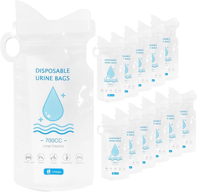 700ML, Disposable Urine Bag, Travel, Camping, Traffic jam, Emergency Portable Urine Bag and Vomit Bag for Pregnant Women, Mixed Pee Bag, Mobile Toilet Bag