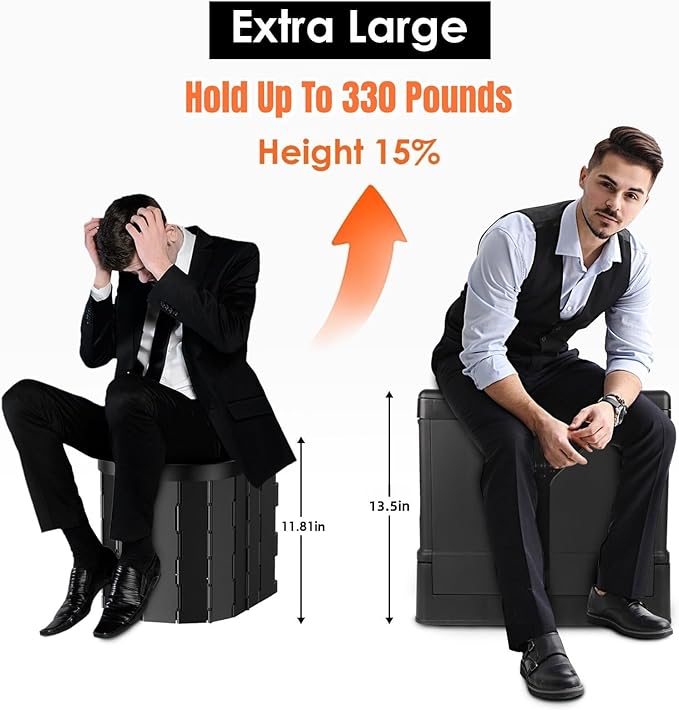 Portable Toilet for Adults Camping,Portable Travel Toilet with Lid,Foldable Portable Emergency Potty for Car/Outdoor Camp