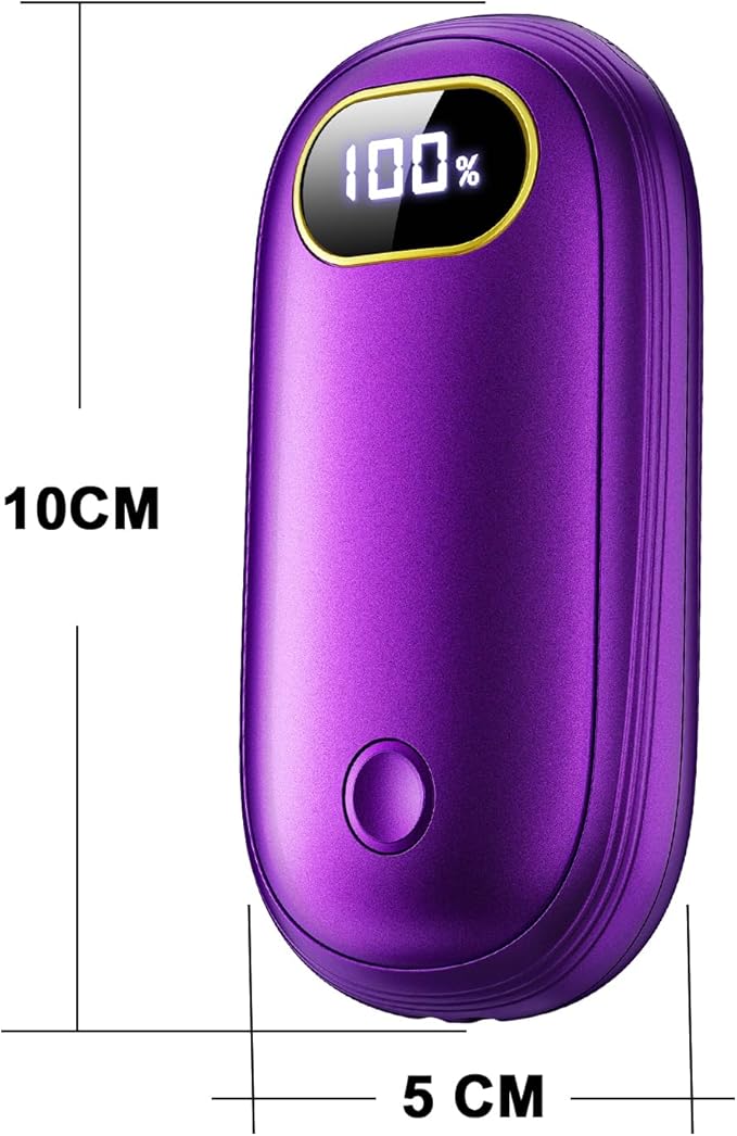Hand Warmers Rechargeable, 14000mAh Electric Hand Warmer 2 Pack Dual-Sided Heating 17Hrs Warmth Max 131℉ USB-C Portable Pocket Heater for Raynauds, Hunting, Golf, Camping