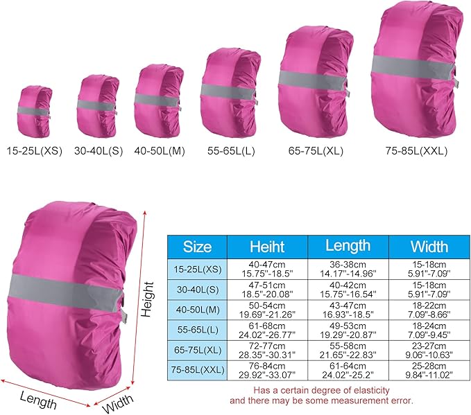 PATIKIL Waterproof Backpack Rain Cover, Non-Slip Backpack Cover with Reflective Strap Stay Dry for Hiking, Camping, Hunting