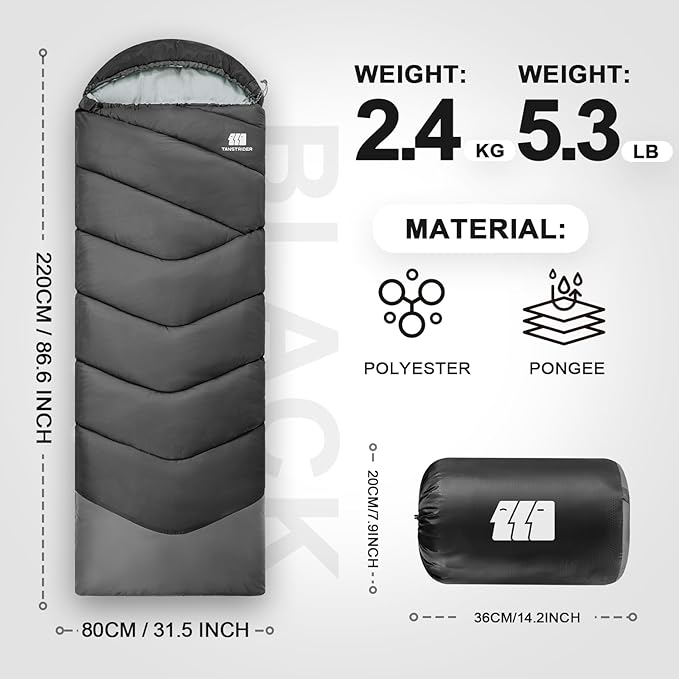 Sleeping Bags for Adults Cold Weather & Warm,Backpacking Camping Sleeping Bag for Tall Girls Boys,Lightweight,Compact,Waterproof Camping Gear for Traveling,Hiking,Hotel,Outdoor & Indoor