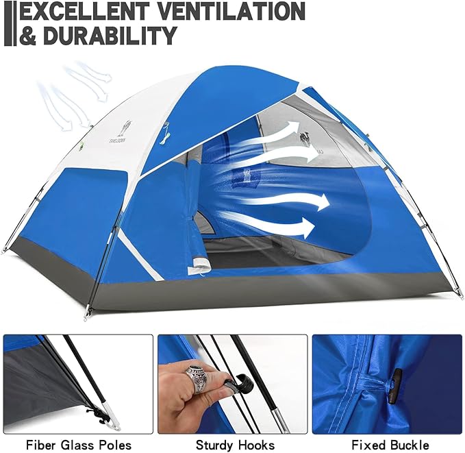 CAMEL CROWN Tents for Camping 2/3/4/5 Person Camping Dome Tent, Waterproof,Spacious, Lightweight Portable Backpacking Tent for Outdoor Camping/Hiking