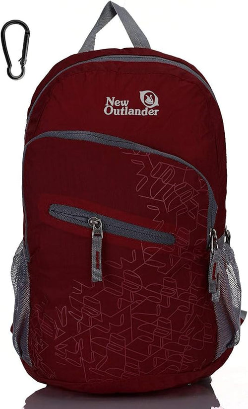 Outlander 20L/33L- Most Durable Packable Lightweight Travel Hiking Backpack Daypack (Dark Red, 20L)