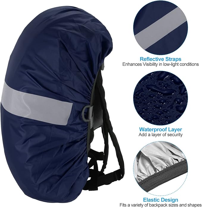PATIKIL Waterproof Backpack Rain Cover, Non-Slip Backpack Cover with Reflective Strap Stay Dry for Hiking, Camping, Hunting