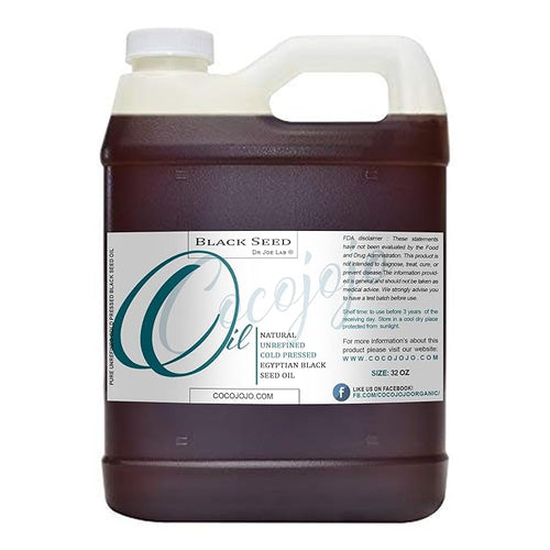 cocojojo 32 ounce Black Cumin Oil - Cold Pressed Pure Natural Black Seed Kalonji Oil Hair Beard Face Lips Joint