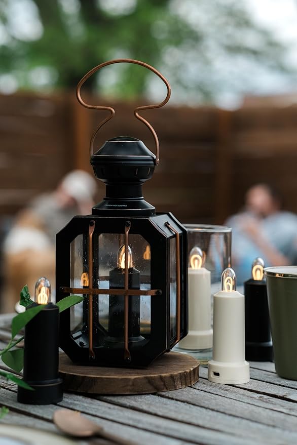 Barebones Flameless Candle – Vintage White, Rechargeable 4.5-Inch LED Candle with Magnetic Base, 50+ Hours of Light, 4 Lighting Modes – Indoor and Outdoor Ambient Lighting for RVs and Home Decor