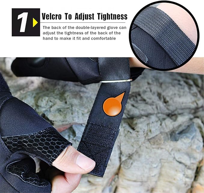LED Flashlight Gloves, Half Finger Lighted Gloves Gifts for Men Women, Flashlight Gloves with 8 LEDs Stocking Stuffers Cool Gadgets Christmas Birthday Gifts for Men and Women