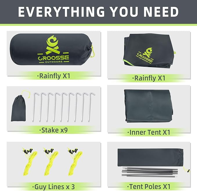 1 Person Backpacking Tent for Camping – Waterproof Windproof Camping Tents, Lightweight Single Pole Tent for Motorcycle, Hiking, Bicycle, Outdoor