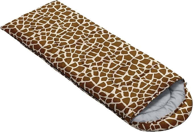 QOOMO Animals Camping Sleeping Bags,3 Season Warm & Cool Weather,Lightweight,Waterproof Sleeping Bags for Adults & Kids,Traveling,and Outdoors,Camping Gear Equipment