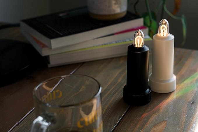 Barebones Flameless Candle – Antique Bronze, Rechargeable 4.5-Inch LED Candle with Magnetic Base, 50+ Hours of Light, 4 Lighting Modes – Indoor and Outdoor Ambient Lighting for RVs and Home Decor