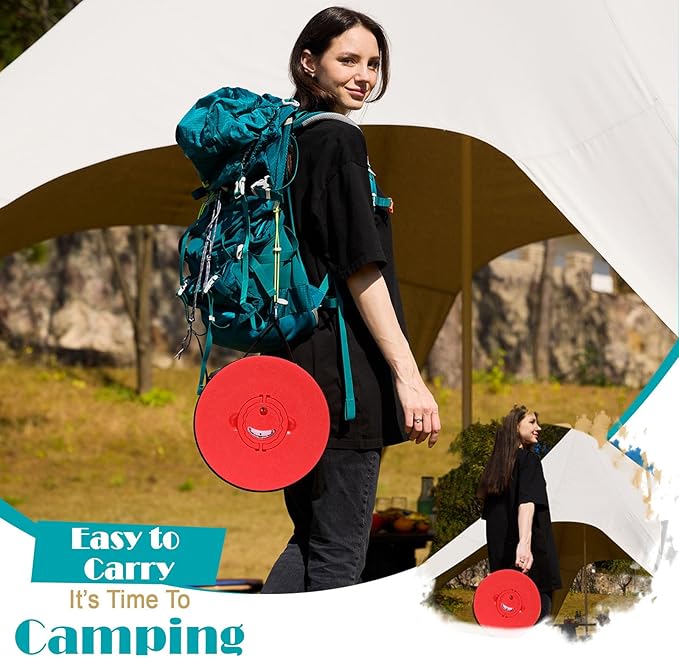 2025 Upgraded XXL Collapsible Stool with Cushion, 1000 lbs Capacity & 19.7-in High, Wider & Taller Heavy Duty Portable Telescoping Foldable Seat for Adults Camping, Travel, Music Festivals, Outdoors