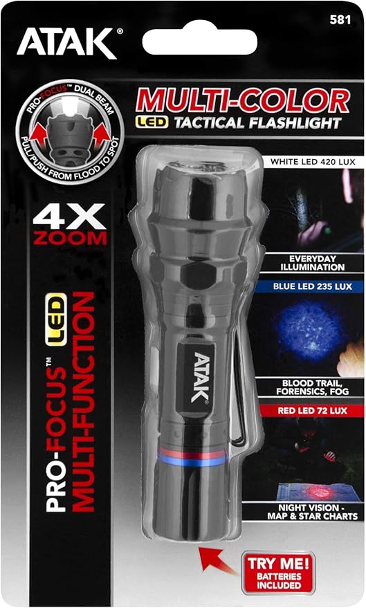 Performance Tool 581 Pro-Focus LED Flashlight: Professional Grade with Multiple Lighting Modes and Adjustable Zoom for Spot and Flood Output