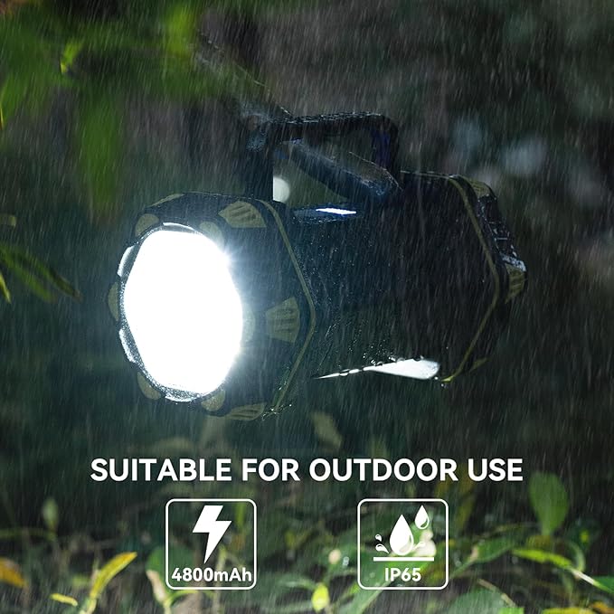 AlpsWolf Camping Lantern Rechargeable, LED Flashlight, 4800 Capacity Battery Powered, Portable Light, 4+4 Modes for Emergency, Outdoor, Power Outages, Fishing