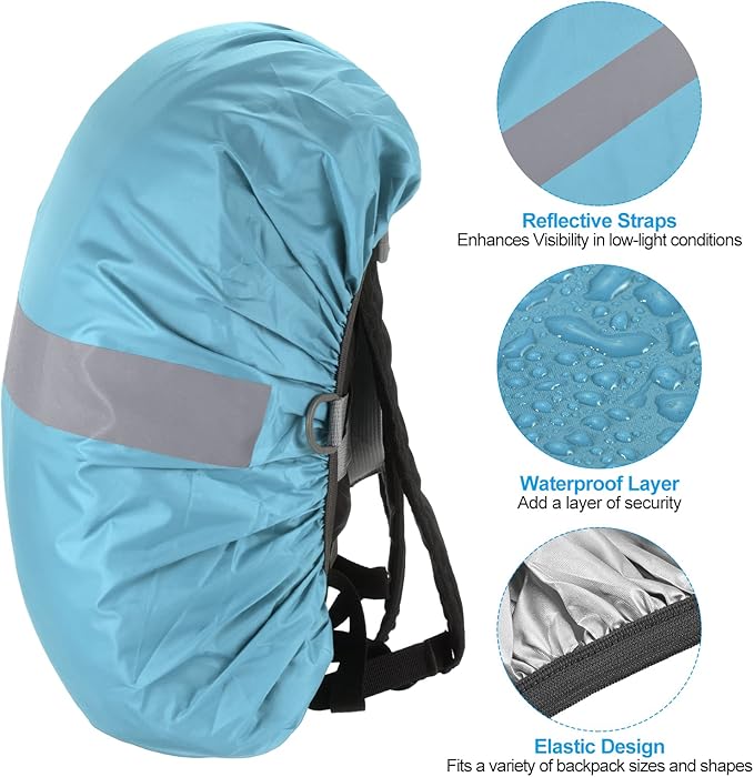 PATIKIL Waterproof Backpack Rain Cover, Non-Slip Backpack Cover with Reflective Strap Stay Dry for Hiking, Camping, Hunting