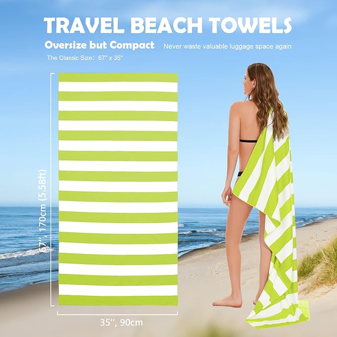 Your Choice Microfiber Beach Towels, Sand Free Beach Towel, Quick Dry Beach Towel, Extra Large Beach Towels for Adults, Kids (67x35 Inch, 60x30 Inch), Travel Towel, Camping Towel
