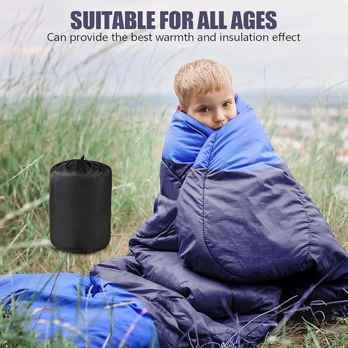 OBTANIM Sleeping Bags Portable Waterproof Camping Sleeping Bag for Adults Kids 4 Seasons Cold Weather or Warm Backpacking Hiking Mountaineering Indoor Outdoor Use