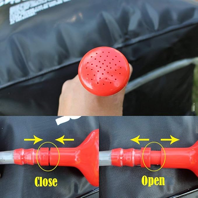 LUOOV Solar Shower Bag,Solar Heating Premium Camping Shower Bag with Removable Hose Shower Head for Climbing Hiking Fishing Hunting Beach Trips 5 gallons/20L 10 Gallons/40L