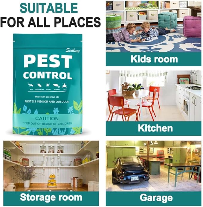 Pest Control Pouches, Rodent Repellent, Indoor Mice Repellent, Repel Mice,Mouse,Rats,Ant,Roach,Spider,Moths& Other Pest,Mouse Repellent Pouches,Safe for Kids & Pets,Pest Repellent-8 Pouches