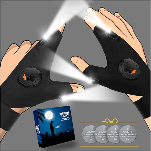 PARIGO LED Flashlight Men Tool Gifts - Christmas Stocking Stuffers Cool Gadgets for Dad Him Women Who Have Everything Adults Unique Birthday Waterproof Finger Lights Camping Running Fishing