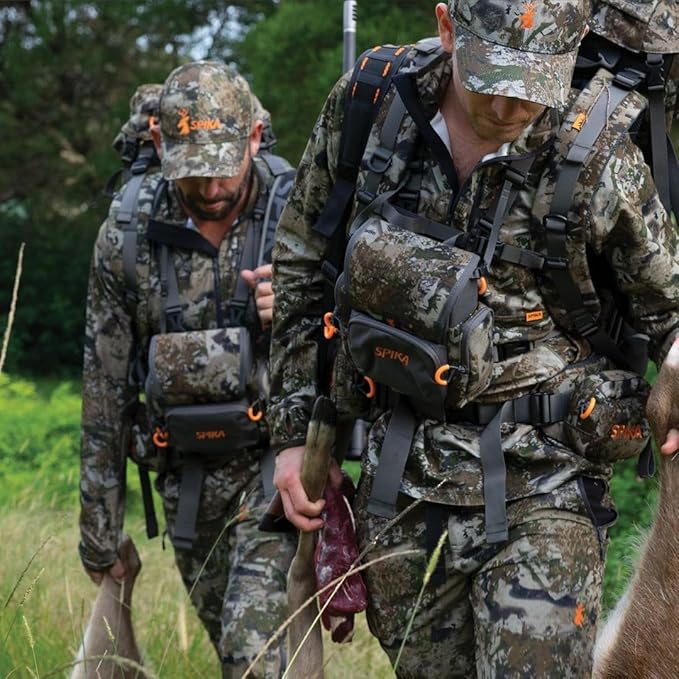 SPIKA Binocular Harness Chest Pack, Bino Case with Rangefinder Waterproof Pouch for Hunting