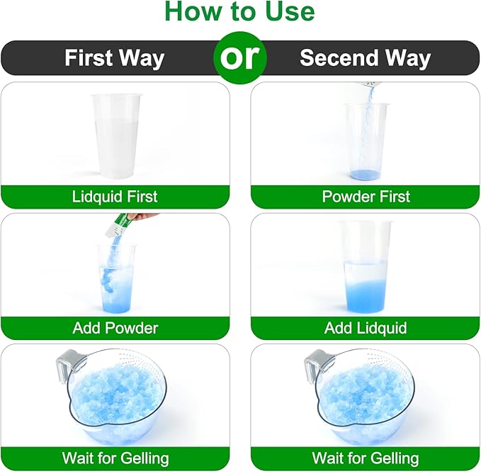25 pack Portable Toilet Absorbent Gel Powder, Poo Gel for Camping Toilet Powder, Poo Urine Powder for Potty Bags, Poo Deodorizing Treatment for Outdoor Camping Hiking Emergency Toilet (25Pack)