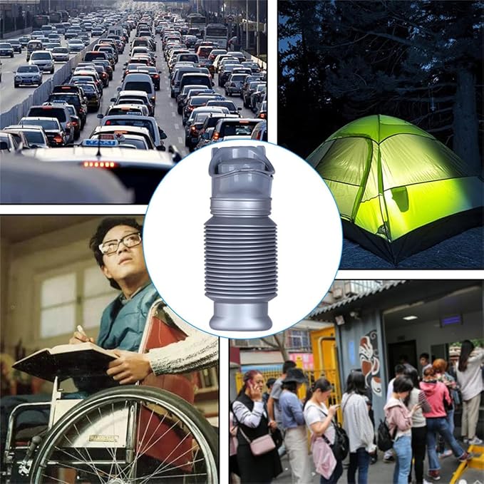 Emergency Urinal Shrinkable Pee Bottle 600ML Portable Potty Urinal Mobile Emergency Toilet for Outdoor Travel Camping Kids Adult