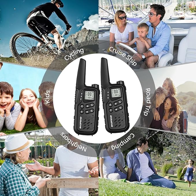 Walkie Talkies, Walkie Talkies for Adults Long Range MP25 Family Walkie Talkie with NOAA Weather Alerts Flashlight and Type-C Charging Cable for Camping Gear Hiking Trip(Black,Include Battery)