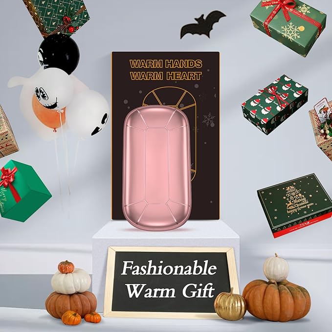 8000mAh Hand Warmers Rechargeable, Portable Electric Handwarmers, Double-Sided Heating USB Pocket Heater Therapy Great for Raynauds, Hunting, Golf, Camping, Women Mens Gifts