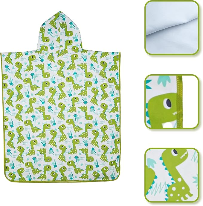 YINHANG Kids Changing Poncho Swim Robe for Girls Boys, Quick Dry Microfiber Hooded Beach Bath Towel Pool Surf Poncho for Swimming, Surfing, Travelling, Camping