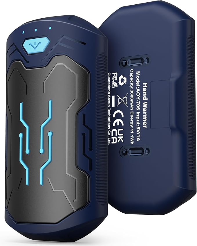 Hand Warmers Rechargeable 2 Pack, ROFWIZ 6000mAh Electric Portable Pocket Heater, are Great Warm Gifts for Women, Men, Heat Therapy, Raynauds, Outdoors, Hunting, Golf, Camping Gear