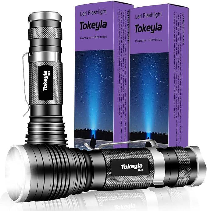 LED Tactical Flashlight Bright,3Modes High Lumens,Zoomable,Everyday Small Flashlights Powerful for Camping Accessory,Emergency,Only Flashlights(10 Pack)