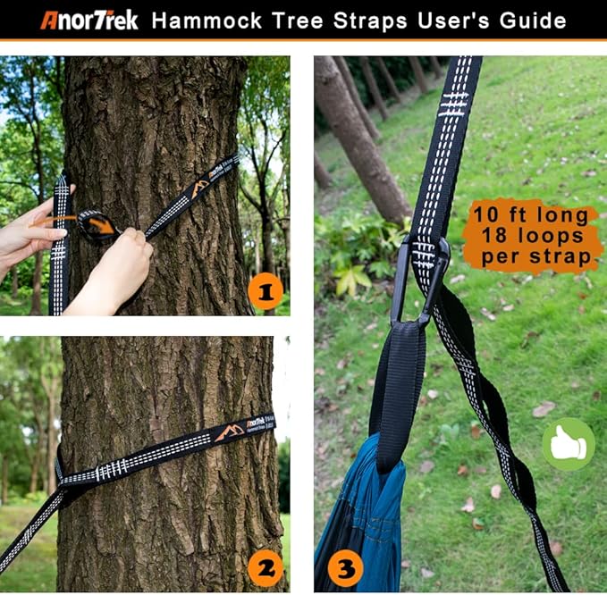 Professional Camping Hammocks with Mosquito Net, Lightweight Double for Camping, Hiking & Backpacking | Includes Two 10 FT Tree Straps, 230T Nylon Design