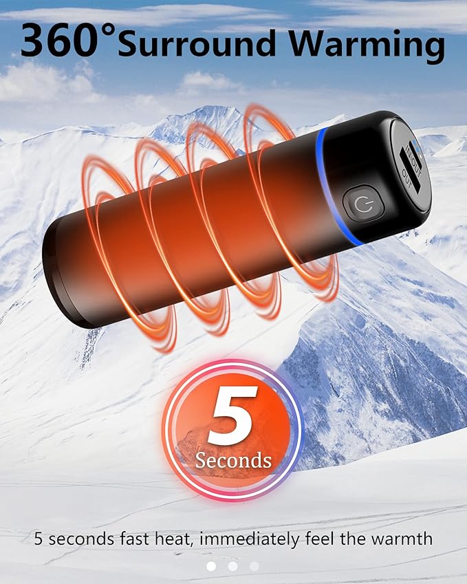 10000mAh Hand Warmers Rechargeable 2 Pack, Reusable Electric Portable Pocket Heater, Therapy Great for Raynauds, Golf, Outdoor Camping, Hunting, Hiking Equipment, The Best Winter Gift for Men Women