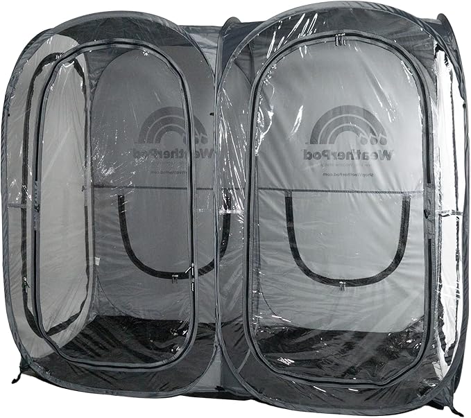 WeatherPod® The Original Shark Tank Side-by-Side™ 2-4 Person Pop-Up Pod - Stay Warm, Dry, and Out of The Sun - Weather Pod for Sports, Rain, or Wind - Simple to Set Up and Tear Down
