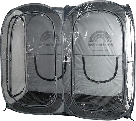 WeatherPod® The Original Shark Tank Side-by-Side™ 2-4 Person Pop-Up Pod - Stay Warm, Dry, and Out of The Sun - Weather Pod for Sports, Rain, or Wind - Simple to Set Up and Tear Down