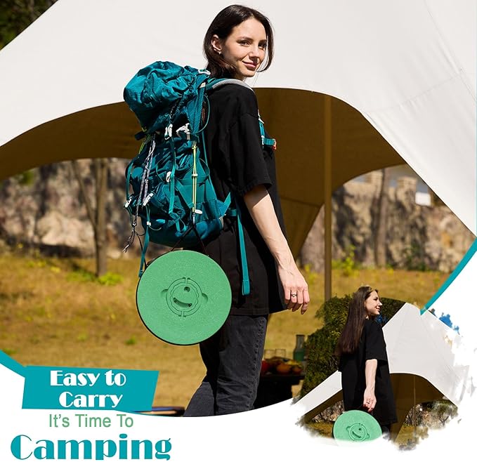 2025 Upgraded XXL Collapsible Stool with Cushion, 1000 lbs Capacity & 19.7-in High, Wider & Taller Heavy Duty Portable Telescoping Foldable Seat for Adults Camping, Travel, Music Festivals, Outdoors