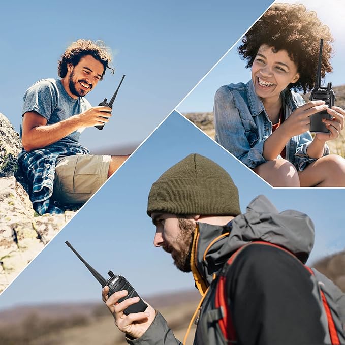Walkie Talkies GMRS Radio for Adults Long Range Rechargeable 2 Way Radio with Flashlight for School Business Family 2 Pack