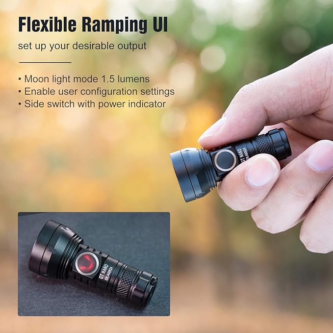 LUMINTOP GT Nano Keychain Flashlight 450 Lumens Mini Flashlight 300 Meters Beam Distance Compact Flashlight