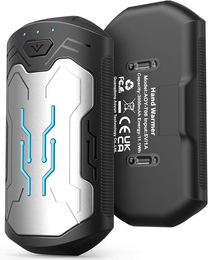 Hand Warmers Rechargeable 2 Pack, ROFWIZ 6000mAh Electric Portable Pocket Heater, are Great Warm Gifts for Women, Men, Heat Therapy, Raynauds, Outdoors, Hunting, Golf, Camping Gear
