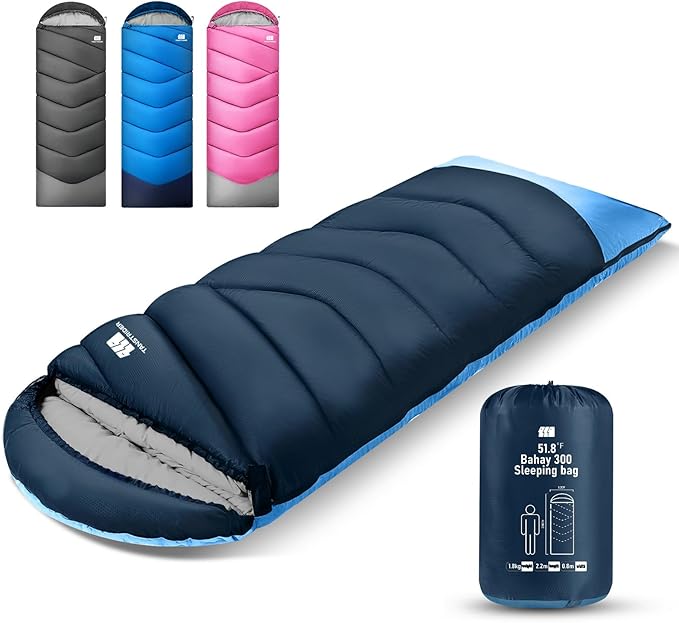 Sleeping Bags for Adults Cold Weather & Warm,Backpacking Camping Sleeping Bag for Tall Girls Boys,Lightweight,Compact,Waterproof Camping Gear for Traveling,Hiking,Hotel,Outdoor & Indoor