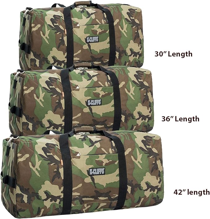 Heavy Duty Cargo Duffel Large Sport Gear Drum Set Equipment Hardware Travel Bag Rooftop Rack Bag (42" x 20" x 20", Camouflage)