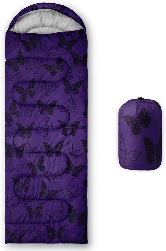 Kids Sleeping Bag for Boys Girls,Western Cowboy Print-Lightweight Warm Portable Outdoor Indoor-Waterproof Cold Weather Resistant Sleeping Bag for Camping Hiking