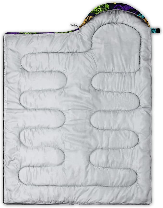 QOOMO Camping Sleeping Bags,3 Season Warm & Cool Weather,Lightweight,Waterproof Sleeping Bags for Adults & Kids,Traveling,and Outdoors,Camping Gear Equipment