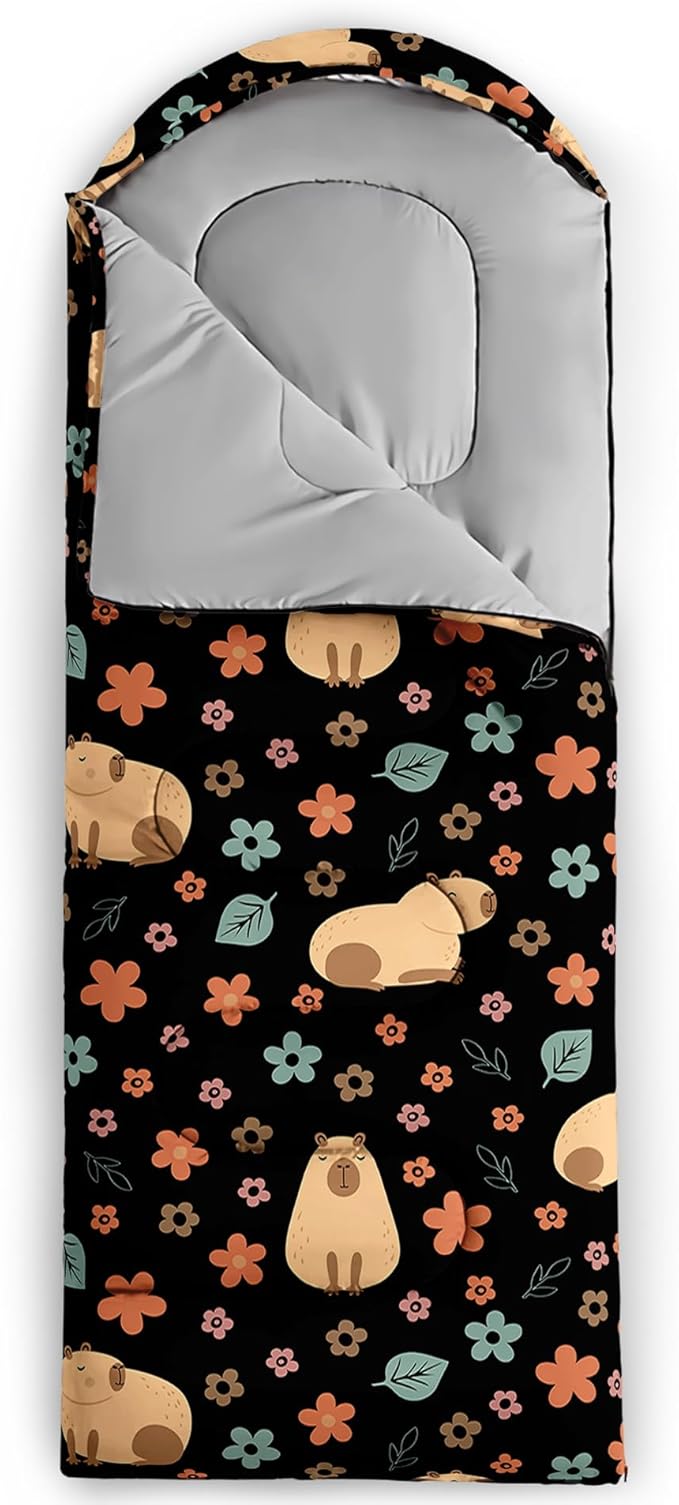 QOOMO Camping Sleeping Bags,3 Season Warm & Cool Weather,Lightweight,Waterproof Sleeping Bags for Adults & Kids,Traveling,and Outdoors,Camping Gear Equipment