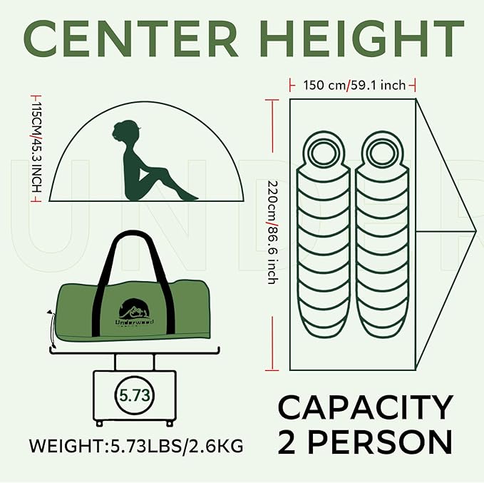 1/2 Person Backpacking Tent for 4-Season - Winter Waterproof Tent for One Person, Lightweight Camping Gear for Backpacking, Easy Set Up Cold Weather Essentials by Underwood Aggregator
