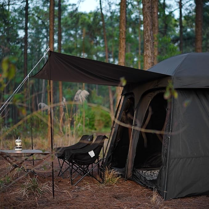 Vidalido Tents,3-4 Person Camping Tent with Extended Vestibule,Weather Resistant Family Tents with Breathable Mesh Windows,Easy Install Waterproof Outdoor Tent for Backpacking and Camping Hiking