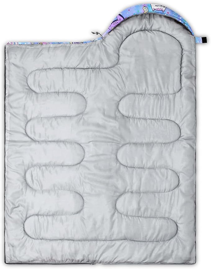 Kids Sleeping Bag for Boys Girls,Western Cowboy Print-Lightweight Warm Portable Outdoor Indoor-Waterproof Cold Weather Resistant Sleeping Bag for Camping Hiking